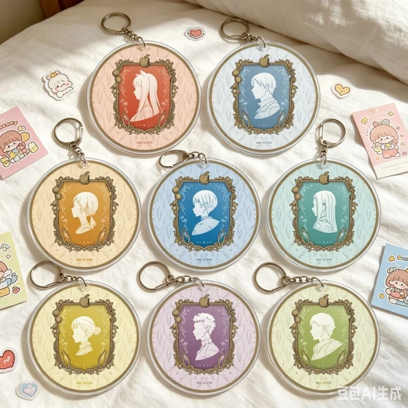 Spice and Wolf: merchant meets the wise wolf Key Ring Holo Acrylic Pendant Keychains6cm Figure bag decorations friend collection