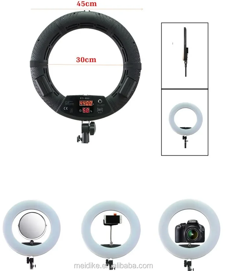 【2026】CHKJ FD-480II ring lamp photographic lighting 96W 480pcs LED Ring Light 3200-9900K for YouTube Media Film Studio Setup M