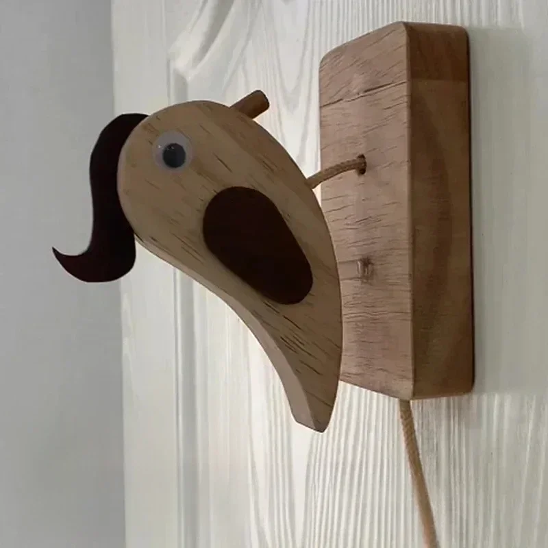 Wooden Woodpecker Doorbell Entrance Wireless Door Bell Creative Woodpecker Shaped Doorbell Door Bell Decor Home Decoration