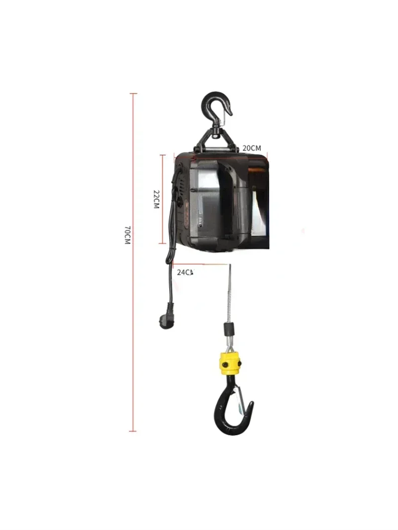 Portable Electric Hoist Electric Winch Wireless Remote Control 220V/110V Small Crane Home Decoration Crane Lifting Win