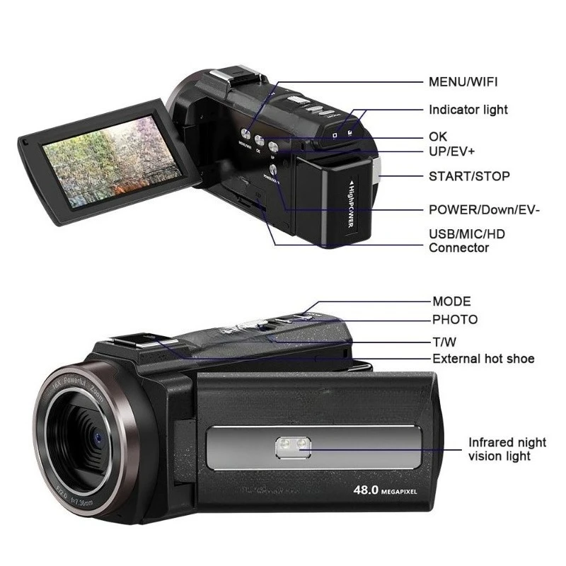 4K High Definition Digital Portable Video Recorder Home Recording Life Dv Camera