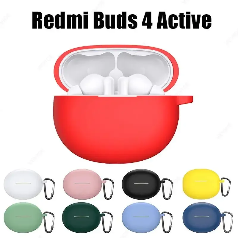 Redmi Buds 4 Active Wireless Headset Silicone Cases Cover Earphone Case for Redmi Buds 4 Active Cases Cover Protective Sleeve
