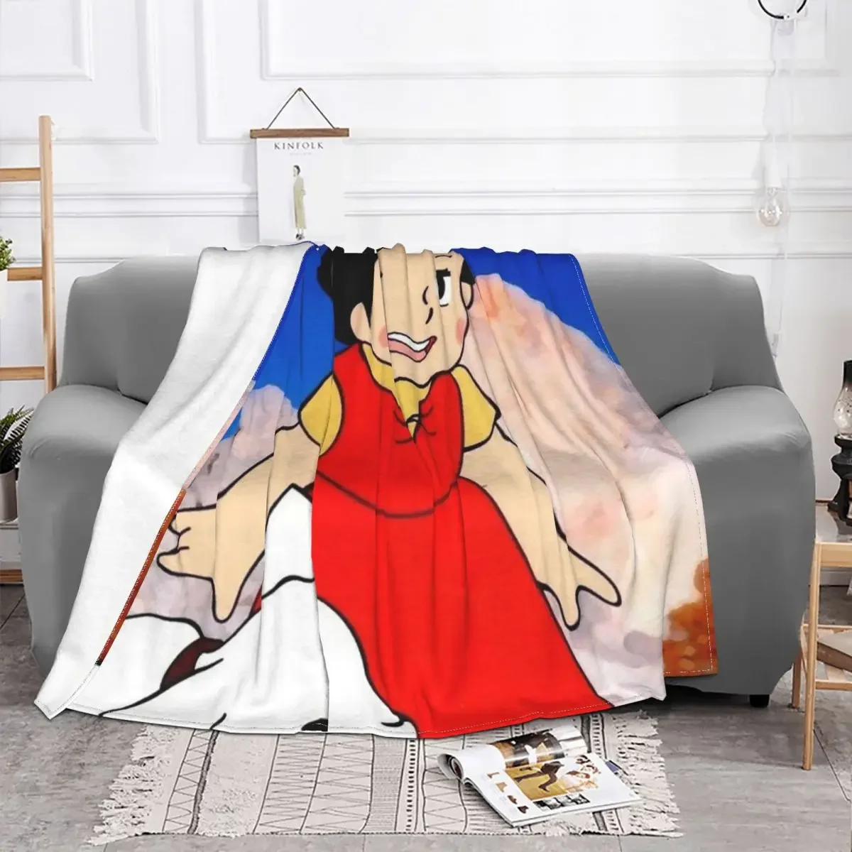 Heidi Blanket Flannel Textile Decor Cute Girl Portable Super Soft Throw Blankets for Sofa Car Quilt blankets for beds