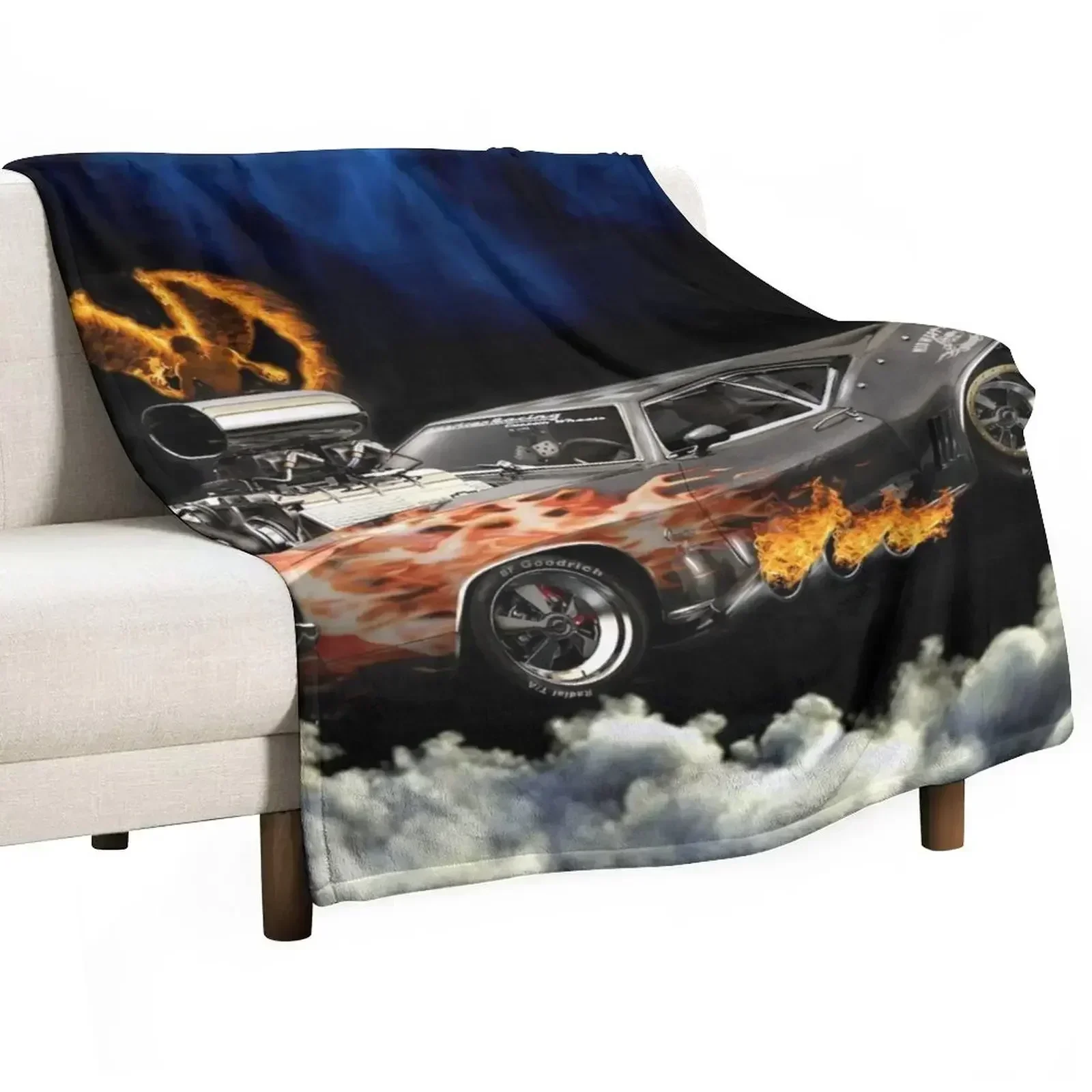 MUSCLE CAR Throw Blanket Shaggy Custom Moving christmas gifts decorative Flannel Fabric Blankets
