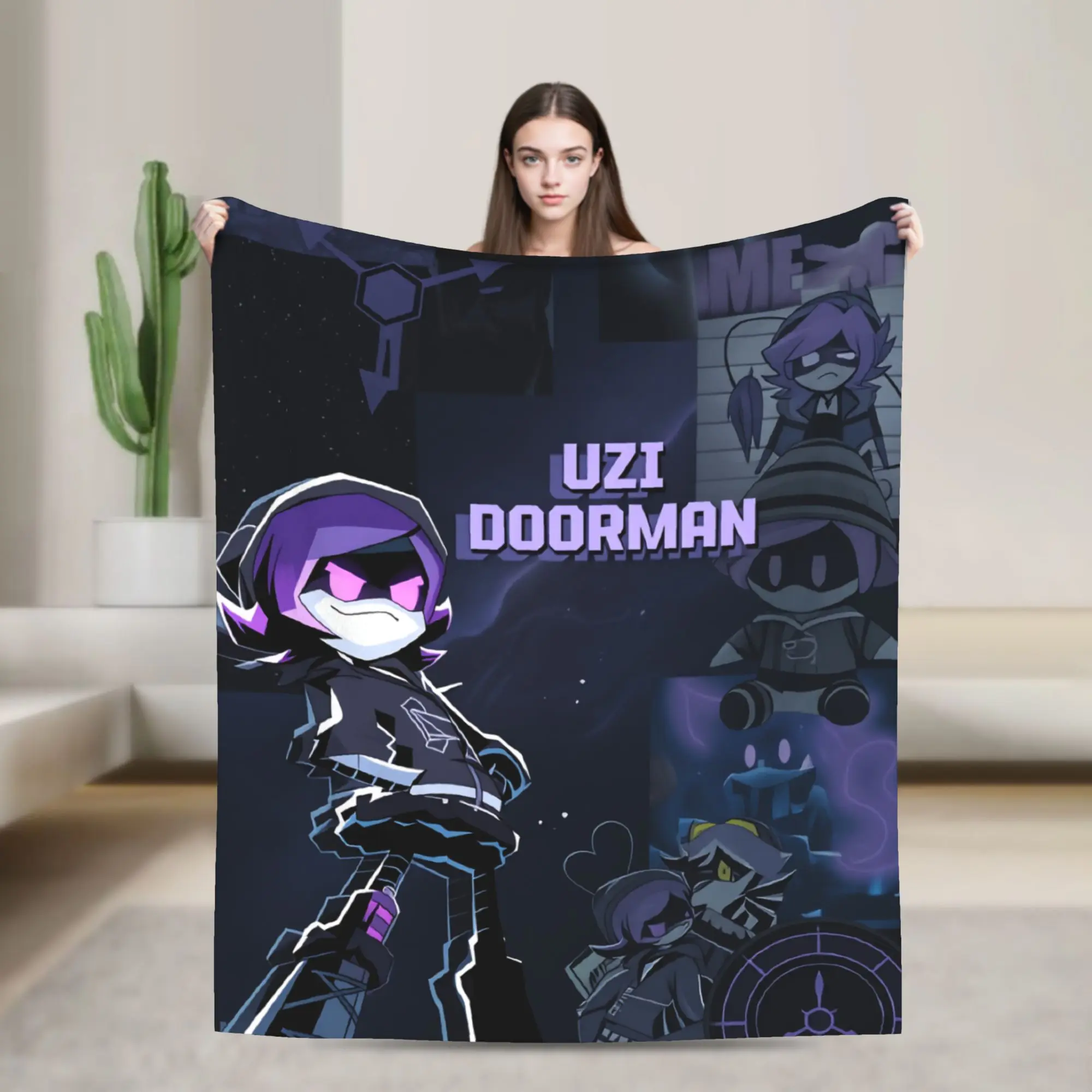 Murder Drones N and Uzi Blanket Warm Soft Street Trend Plush Throw Blanket For Bedroom Travel Flannel Bedspread Bed Cover