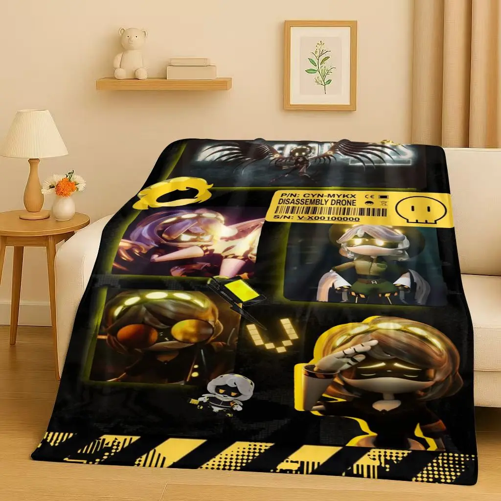 Cartoon Murder Drones V Uzi J Robot Flannel Blanket,Ultra Soft Warm Plush Throw for Home Bedroom Bed Sofa Cover Picnic Gift Kids