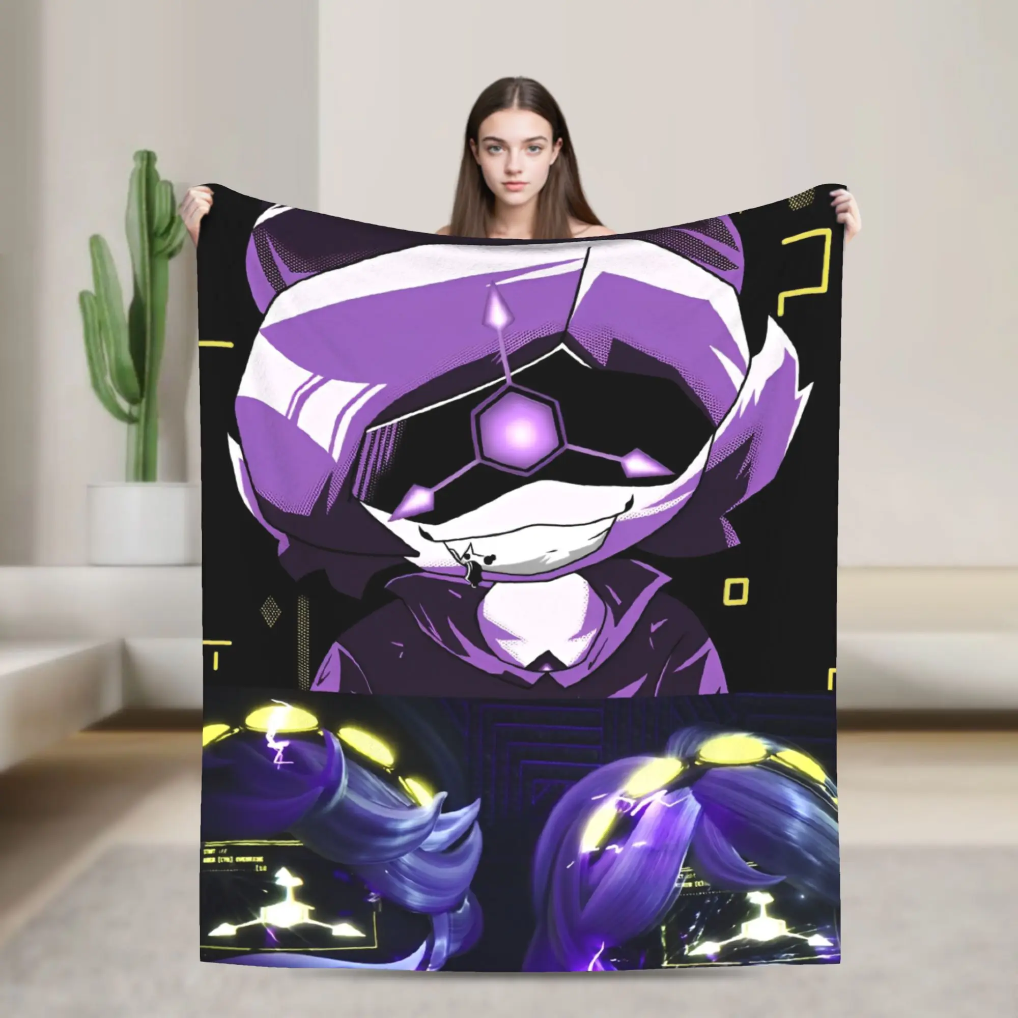 Robot Murder Drones V Uzi Warm Soft Blanket Camping Plush Throw Blanket Funny Home Decor Flannel Bedspread Sofa Bed Cover
