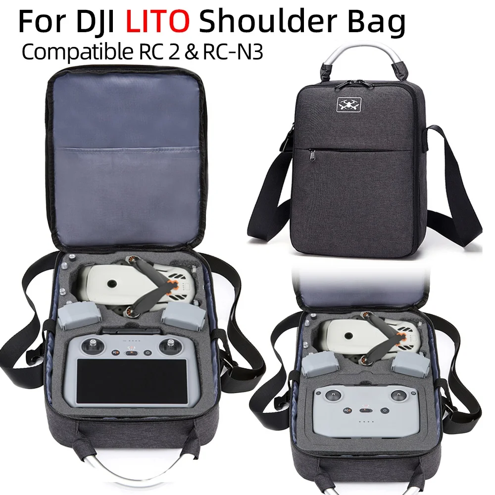Carrying Case for DJI Lito 1/X1Drone,Portable Travel Crossbody Bag, Storage Shoulder Bag for RC2/RC-N3 Remote Controller,Battery