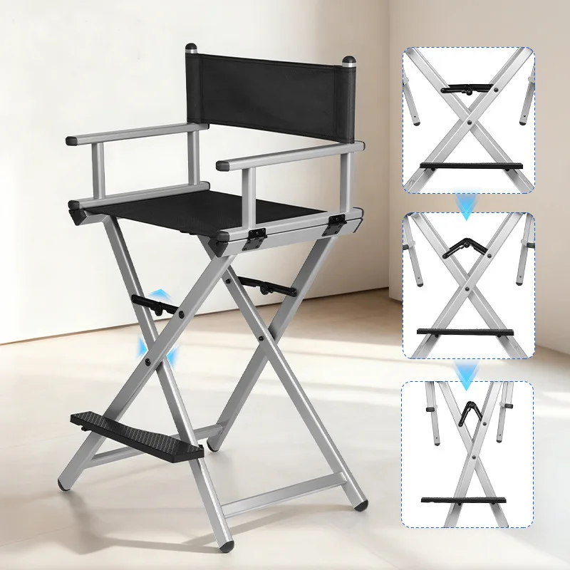 Aluminum alloy folding chair and makeup specific makeup chair, studio makeup artist outdoor portable director chair