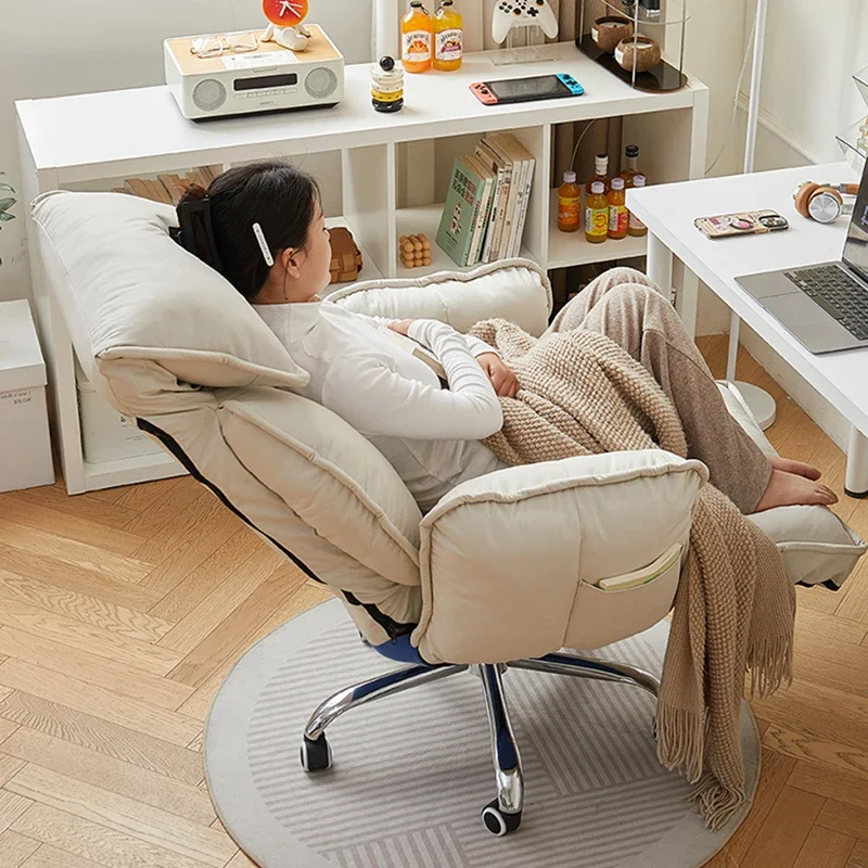 Study Playseat Office Chair Swivel Throne Vanity Makeup Luxury Office Chair Living Room Nordic Portable Stoel Salon Furniture