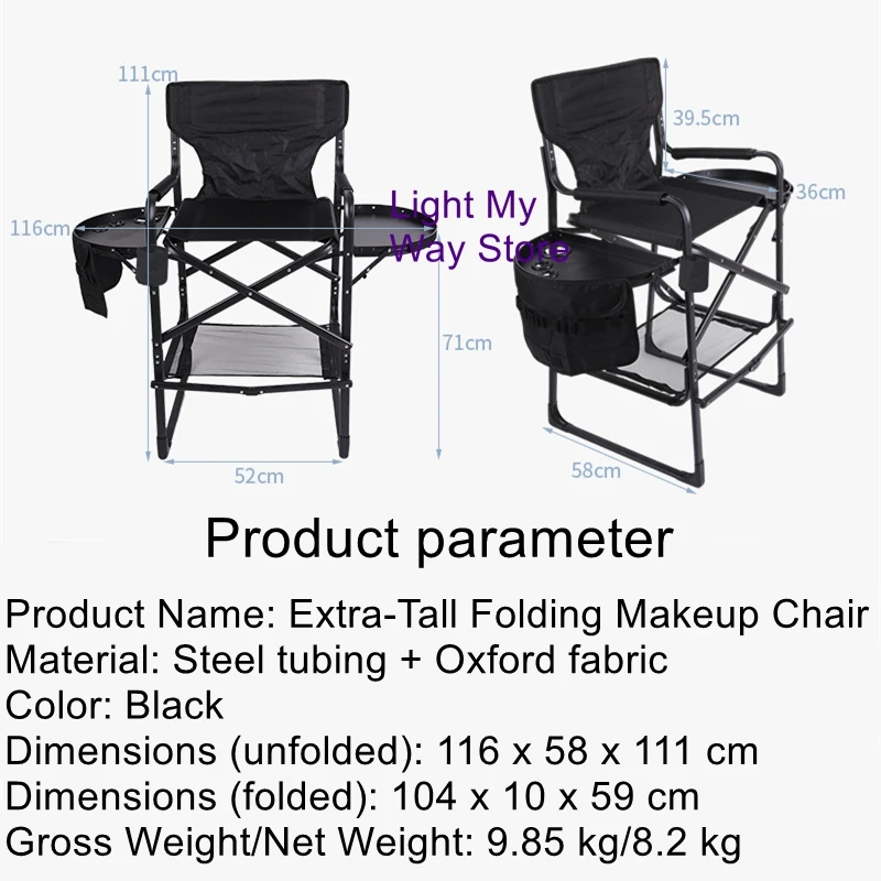 Director's Portable Chair, Office/Makeup/Computer/Leisure Chair, Folding Outdoor Canvas Chair, Beach Chair