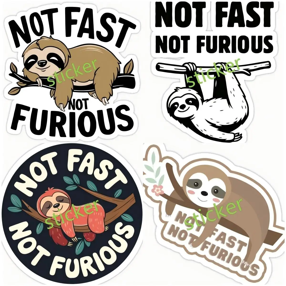 Personality Car-styling Not Fast NOT FURIOUS DecalsRefletive Decoration For Fuel Tank Cap Bumper Trunk Window Motorcycle Tablet