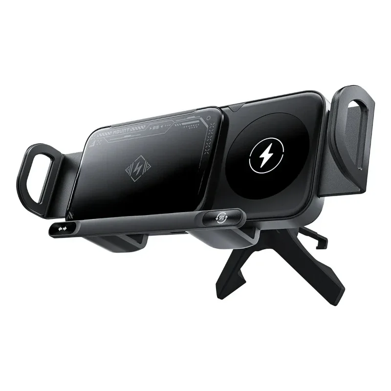 Car charger fast charging phone holder, one-touch rotatable car vent phone holder for smartphone/tablet/foldable phone