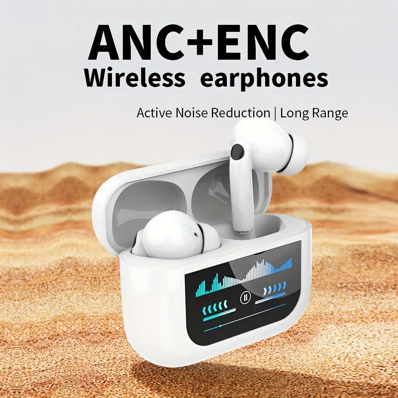 ANC Wireless Earbuds LED Screen Noise Cancelling YX30 Bluetooth Headphones Sports earphones With Mic For Xiaomi headset