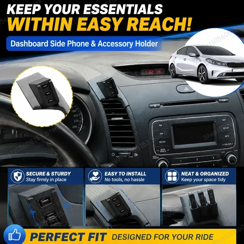 For KIA K3 Forte Cerato 2013–2017 GPS Mount Holder for Navigation Smartphones Dash Car Accessories Adjustable Auto Phone