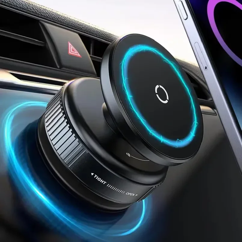 360 Adjustable Suction Cup Phone Mount Magnetic Car Phone Holder Vacuum Suction for Gym/Mirror/Smooth Surface For All Smartphone
