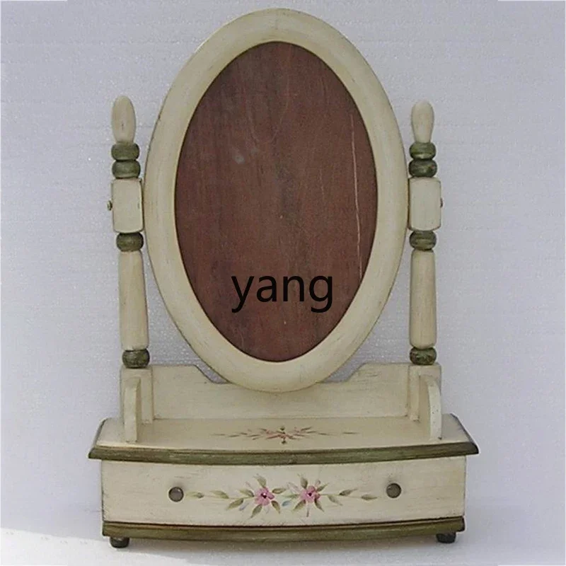 LHM home wall hanging mini small dresser makeup mirror bedroom table makeup table painted furniture