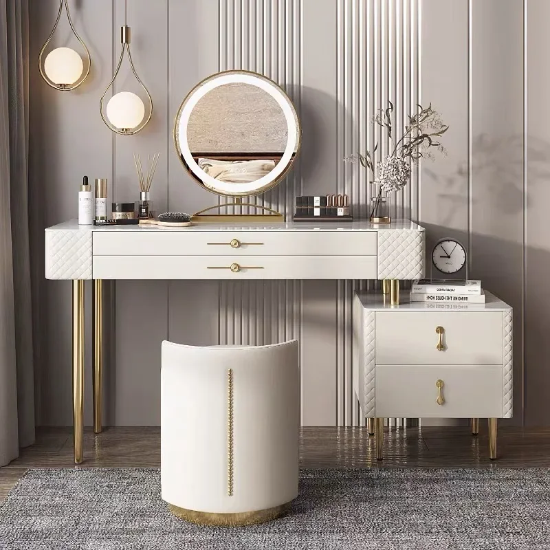 Bedroom Luxury Dressing Table Sets Led Light Salon Girls Drawer Dressing Table European Makeup Mini Tocador Maquillaje Furniture