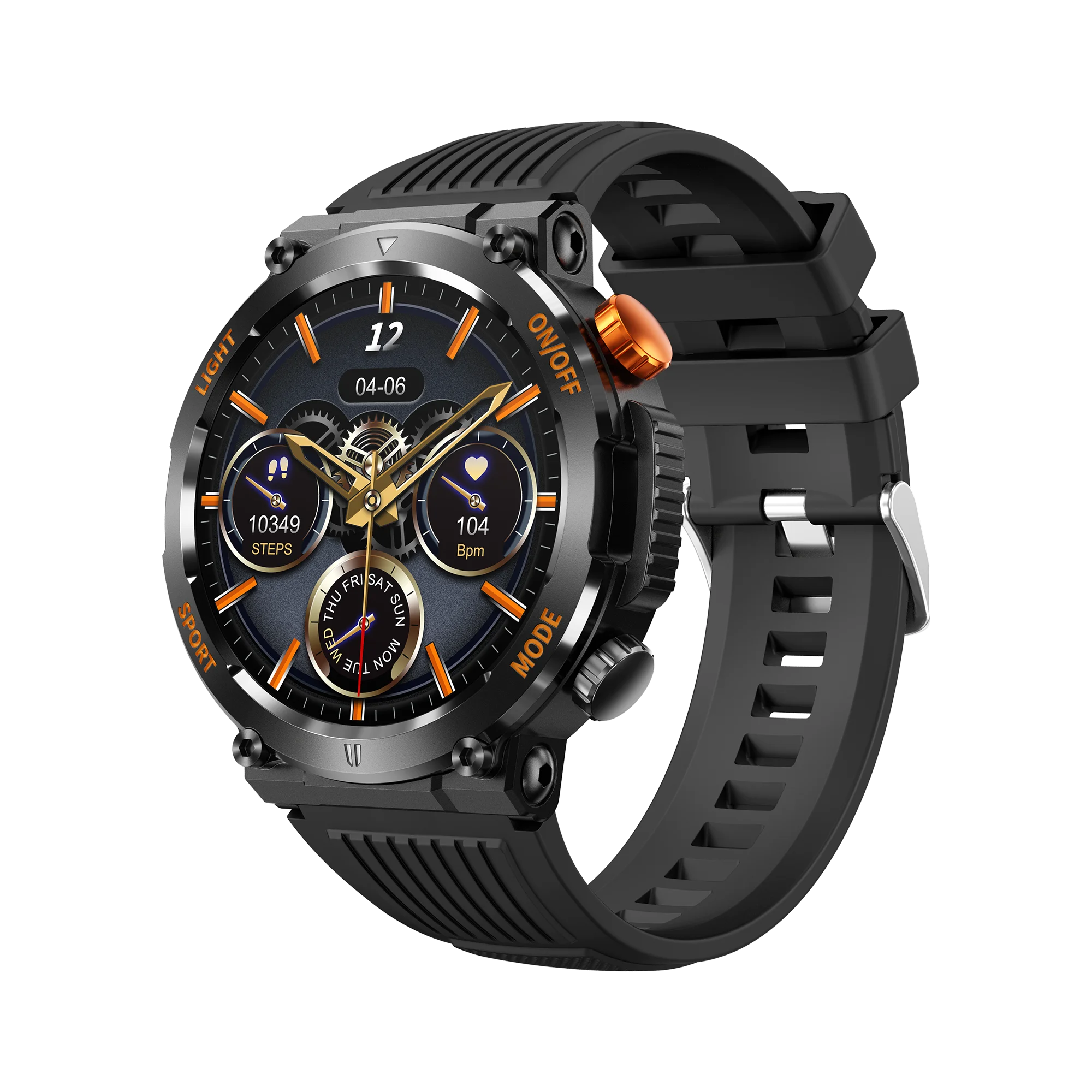 Fitcloudpro DW17 Smart Watch For Men Bluetooth Call Compass Outdoor Sports Fitness IP67 Waterproof Smartwatch With Flashligh