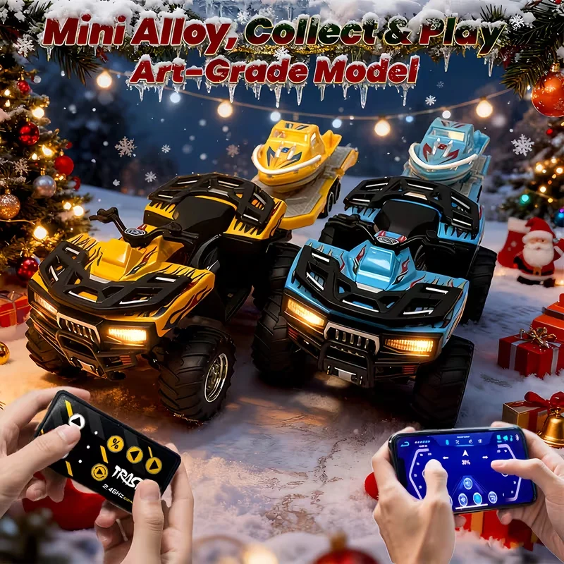 1:64 Scale RC Off-Road Beach Vehicle | Heavy-Duty Alloy Body, Smartphone APP Touchscreen Control, 2.4G Wireless