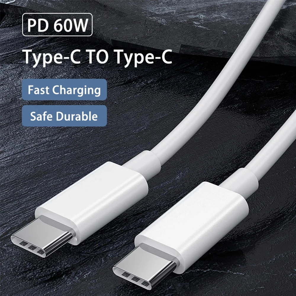 60W PD USB Type C Cable Fast Charge Data Cable For Apple iWatch ipad Iphone 16 17 18 15 Pro Max Data Line Quick Charging 1M 2M