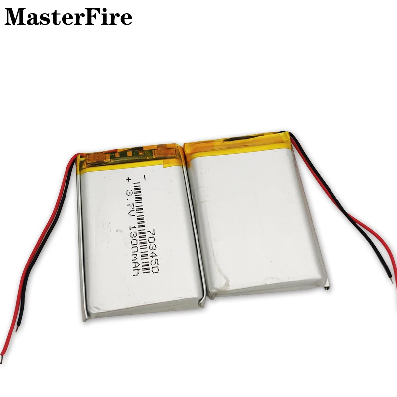 10PCS 3.7V 1300mah Rechargeable Lithium Polymer Battery 703450 for Power Bank Mobile Phone Camera E-book Tablet PC MID Batteries