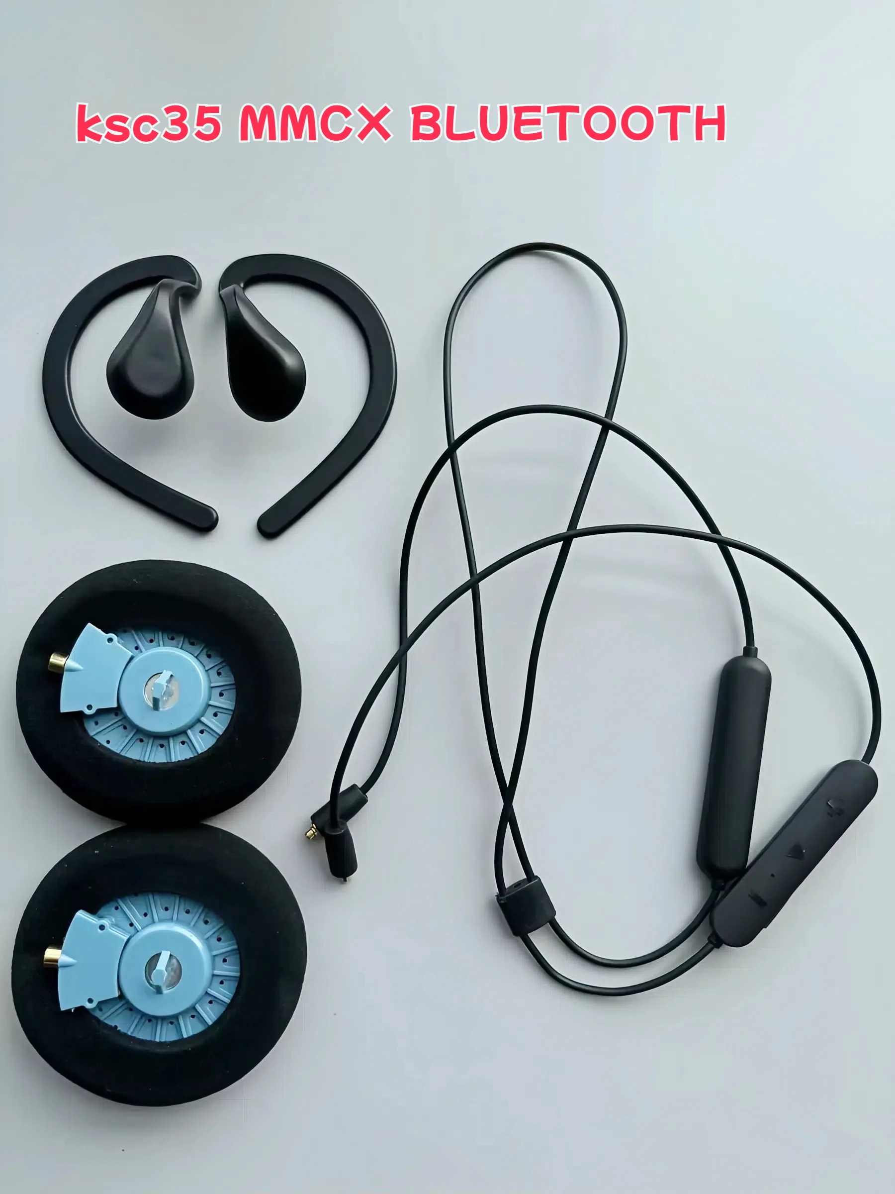 Farsoo Wired KSC35 Earhook Earphone HiFi Stereo Sound Bluetooth 5.0 Over-Ear Adjustable Ear Hook Earbuds Type C Plug for Phones
