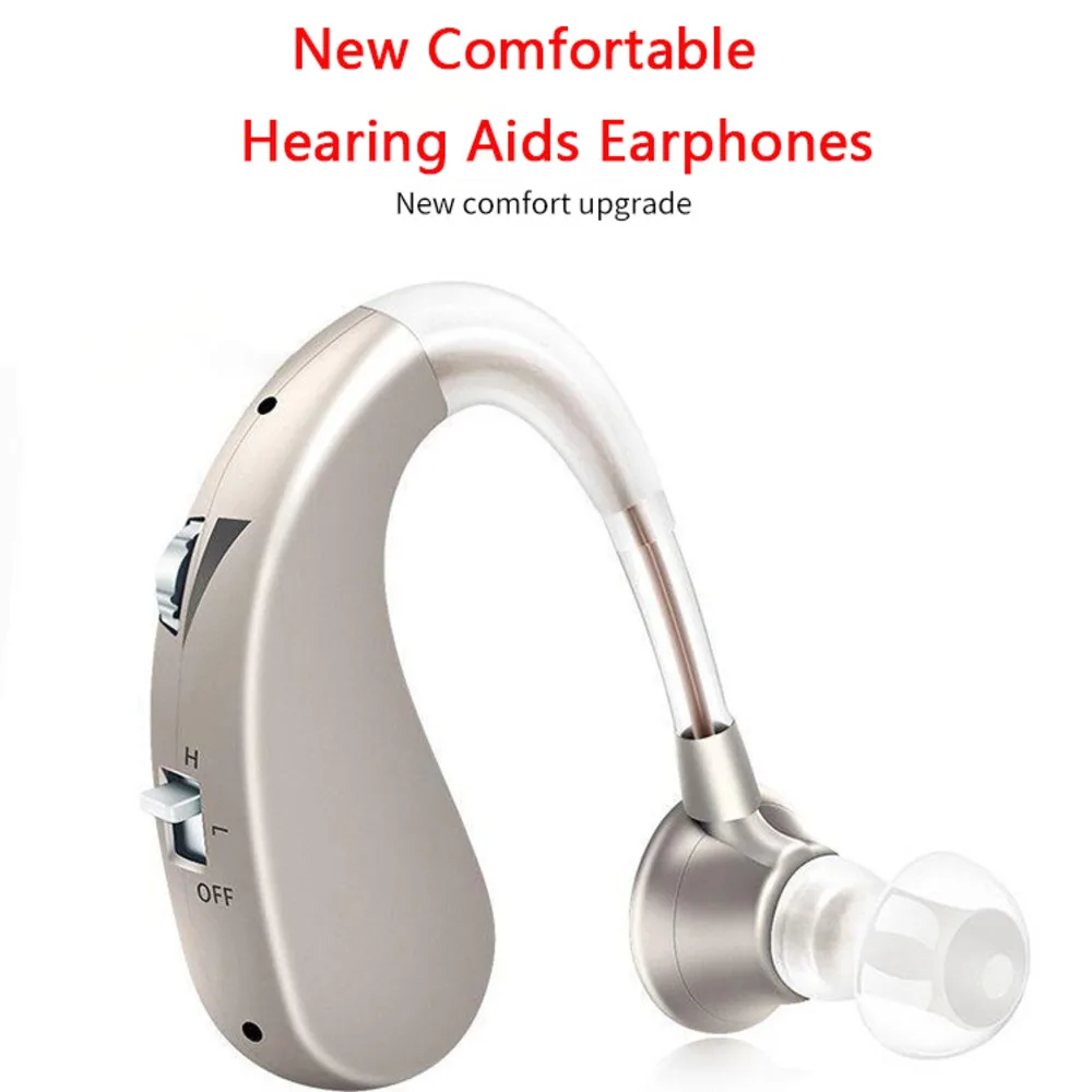 Boost Hearing Earphones Ear Hook Charging Comfort Assisted Listening Headset Adjustable Sound Single Earbud For Elderly People
