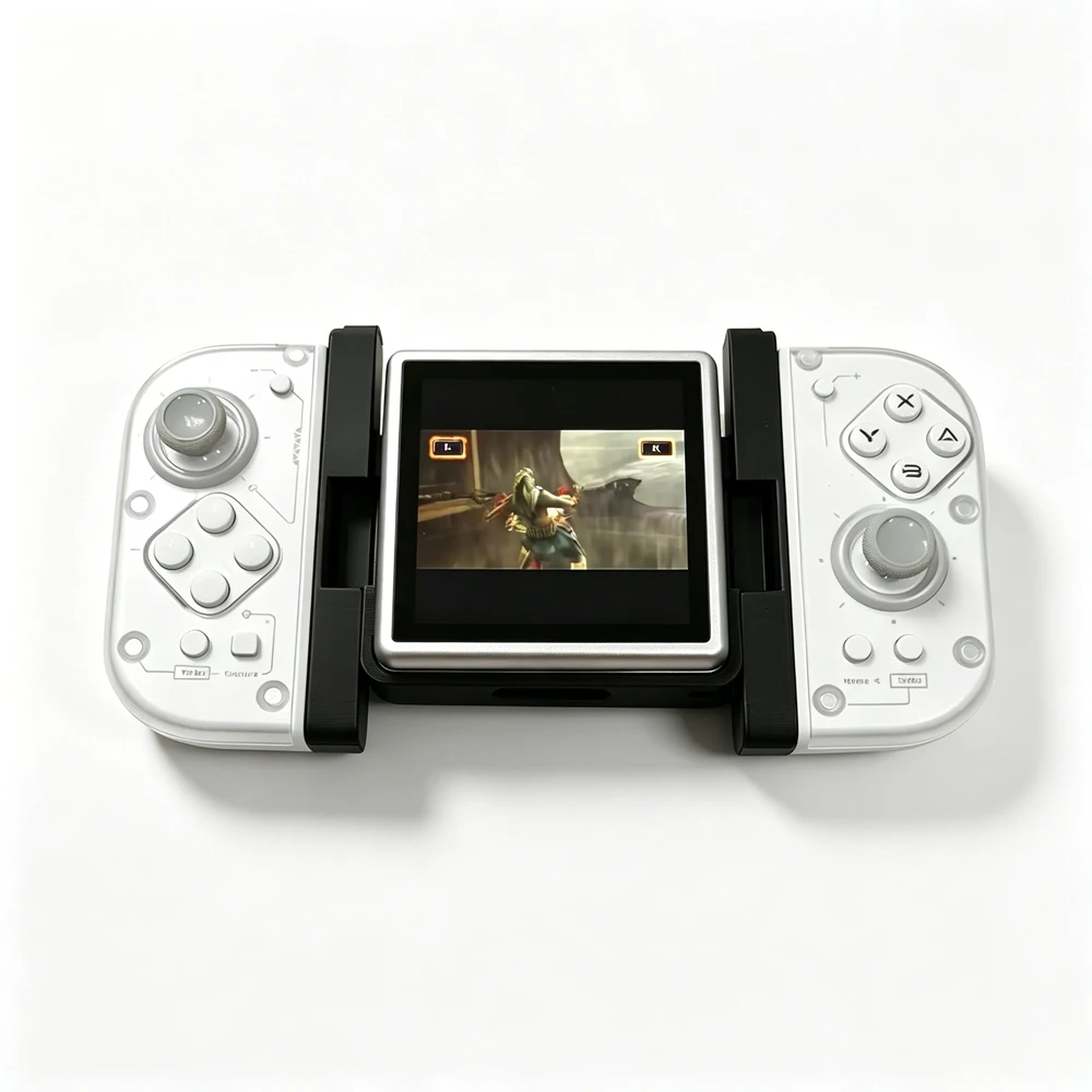 3D Print Hideaway Grip For Anbernic RG Rotate，Ergonomic Full Button Access No Speaker Block