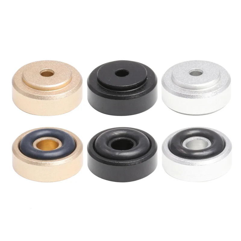 1/4/8PCS Aluminum Speaker Spikes Stand Feet Pad Rubber Buffer Floor Foot Nail for DAC Audio Sound Computer Case Repair Parts
