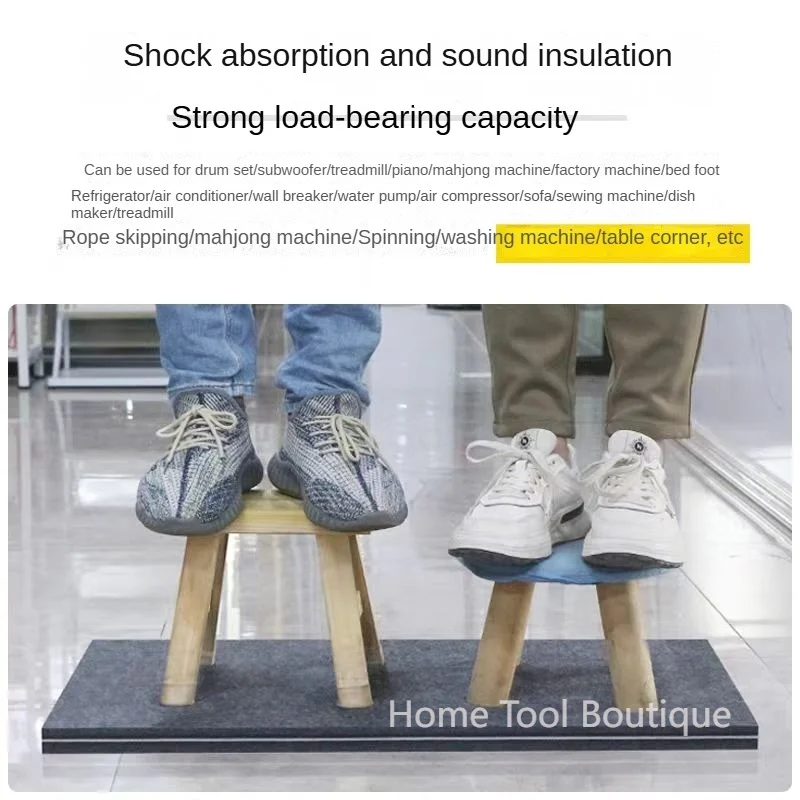 High Density Shock-Absorbing Soundproofing Pad for Drum Speaker Piano Treadmill - Noise Reduction Shock Isolation Board