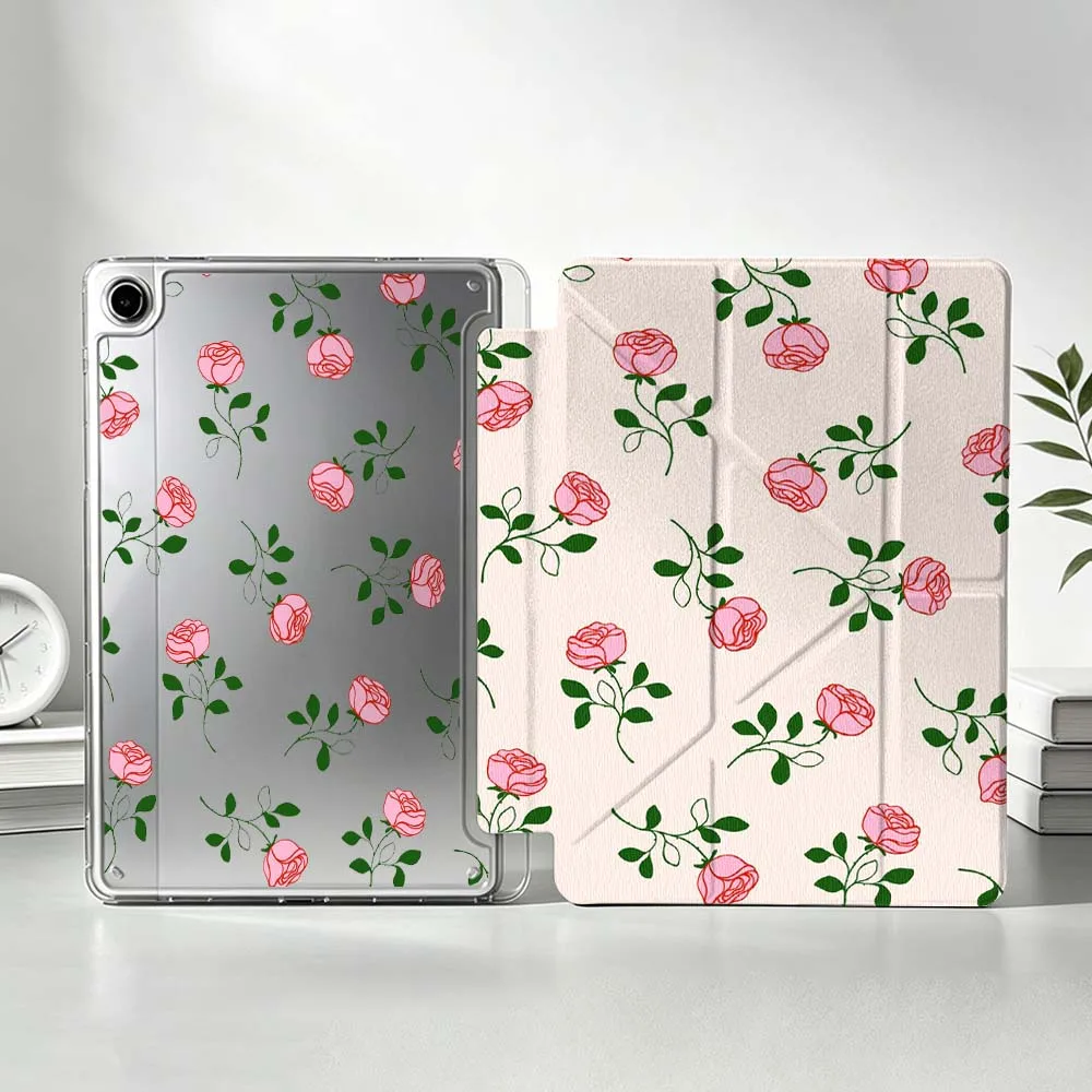 Minimalist Floral For Samsung Galaxy Tab S11 S10 S9 S8 S7 S6 A11 A10 A9 FE Plus Lite Foldable 3Y Tablet Case Soft