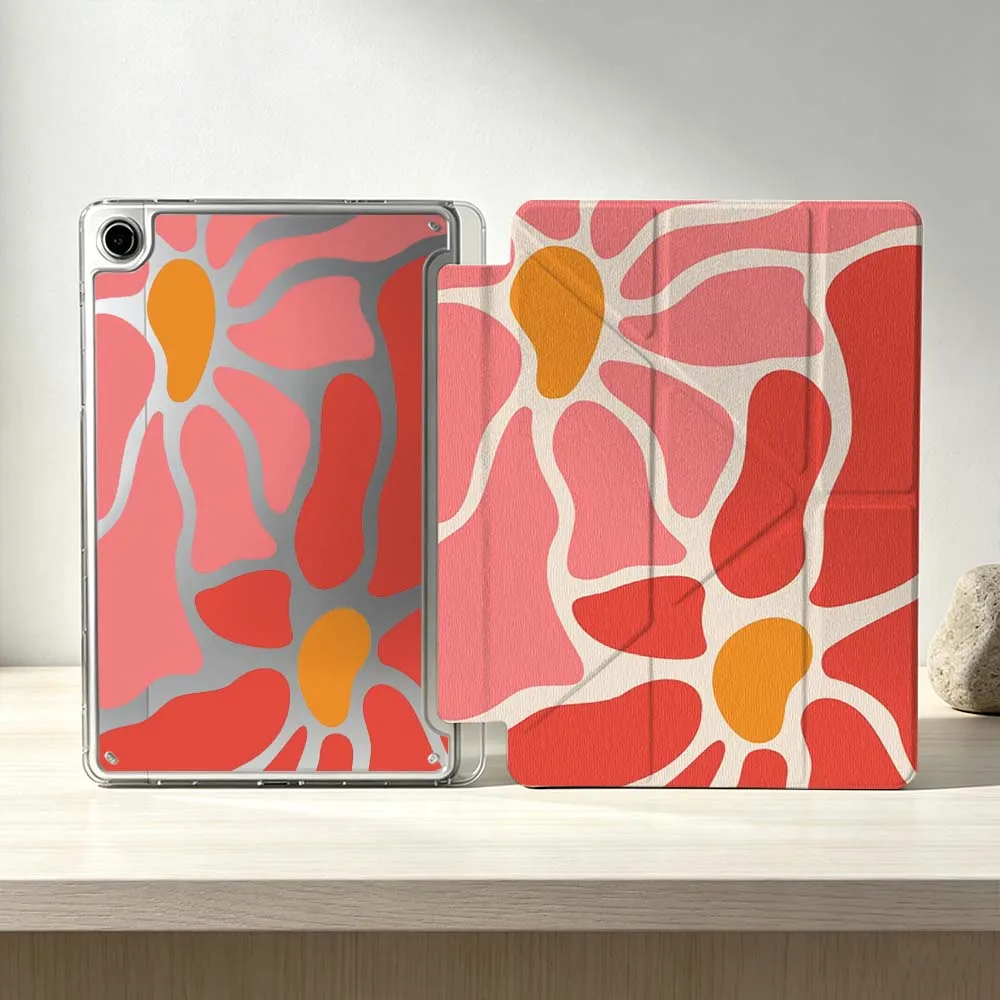 Art Design Floral Pattern For Samsung Galaxy Tab S10 S9 S8 S7 S6 A11 A10 A9 FE Plus Lite Foldable 3Y Tablet Case Soft
