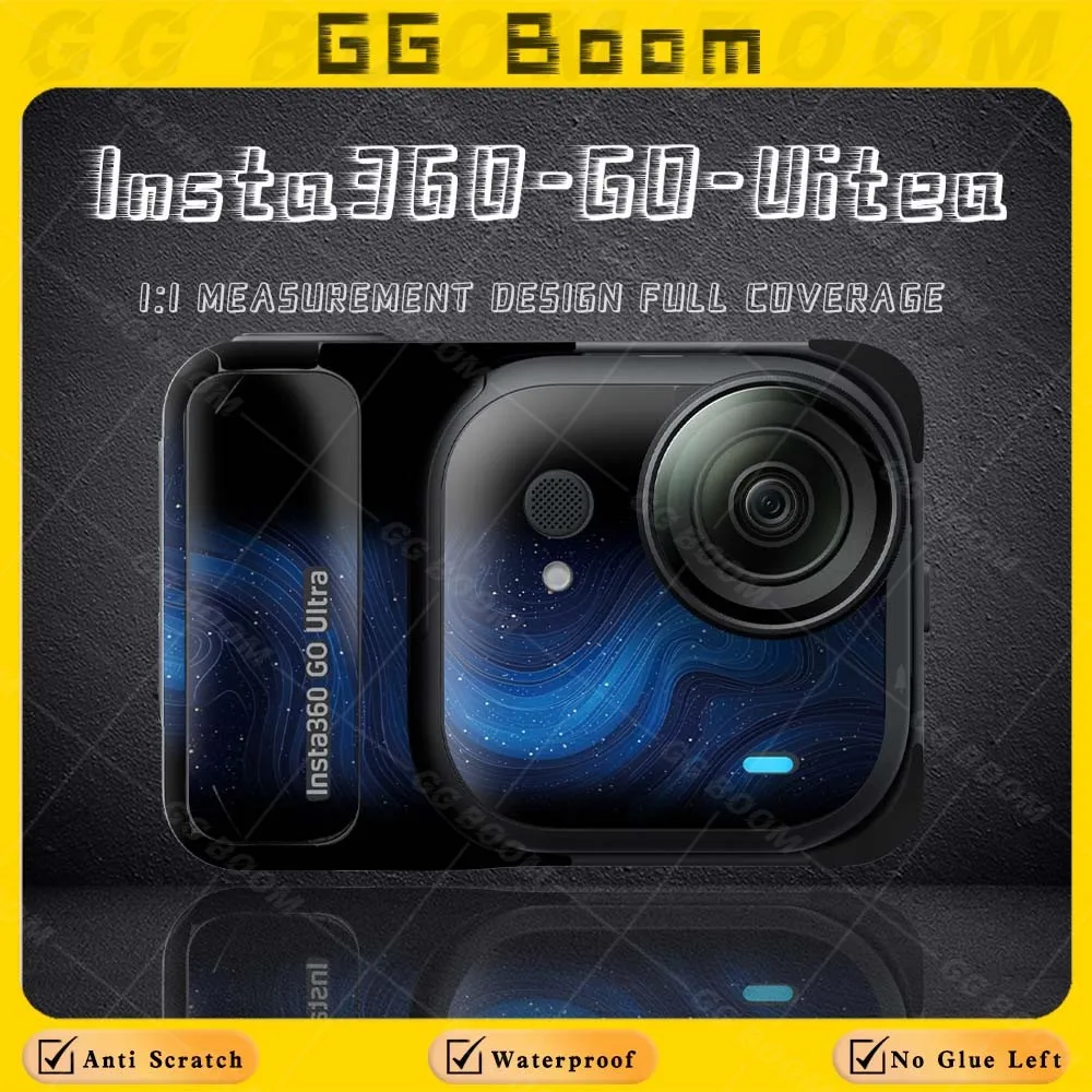 For Insta360 GO Ultra Action Camera Stickers Protective Shell Colorful Personality Creativity Skin Decor Decal Scratch-Resistant