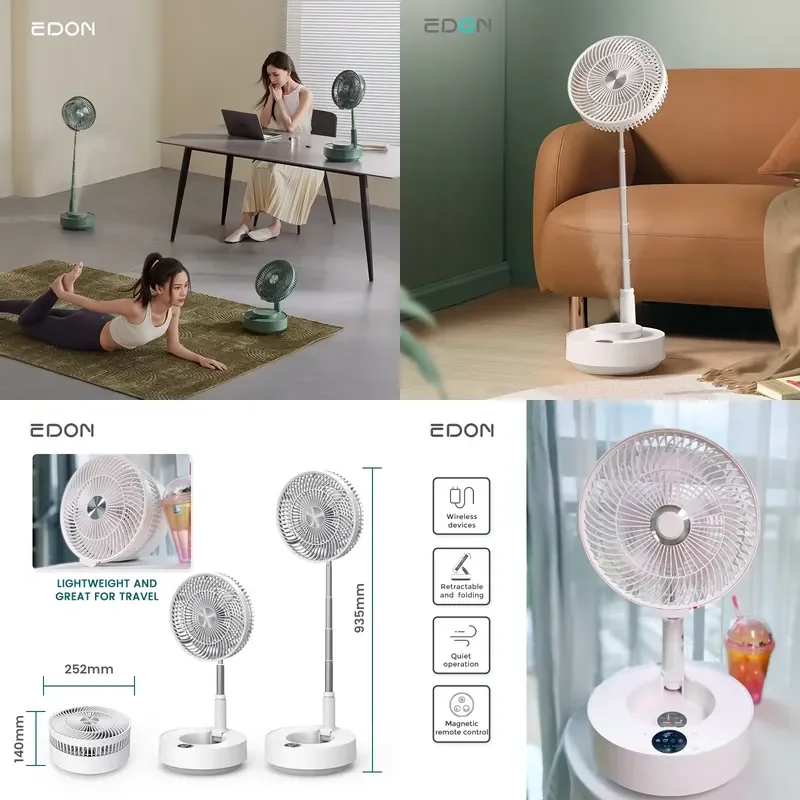 【CHIMU HOME】 Latest Foldable Wireless Tablet Stand High Quality Mobile Floor Fan for Home