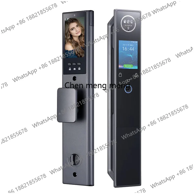 EGFirtor Double Screen Fingerprint Smart Door Lock 3D Face Recognition Electronic Password Home Security Alarm Sensor Door Lock