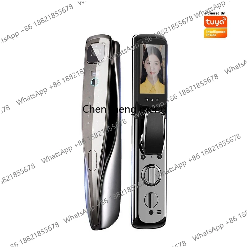 Tuya Face Recognition Fingerprint Smart Door Lock Home Electronic Password APP Wifi Remote Control Door Lock