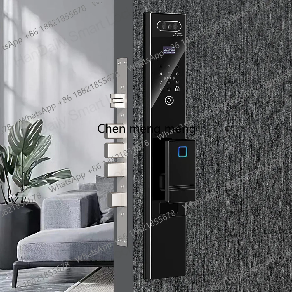 Handaily Fingerprint Video Intercom Locks Face Recognition Biometric App Easy to Install Smart Door Lock for Home