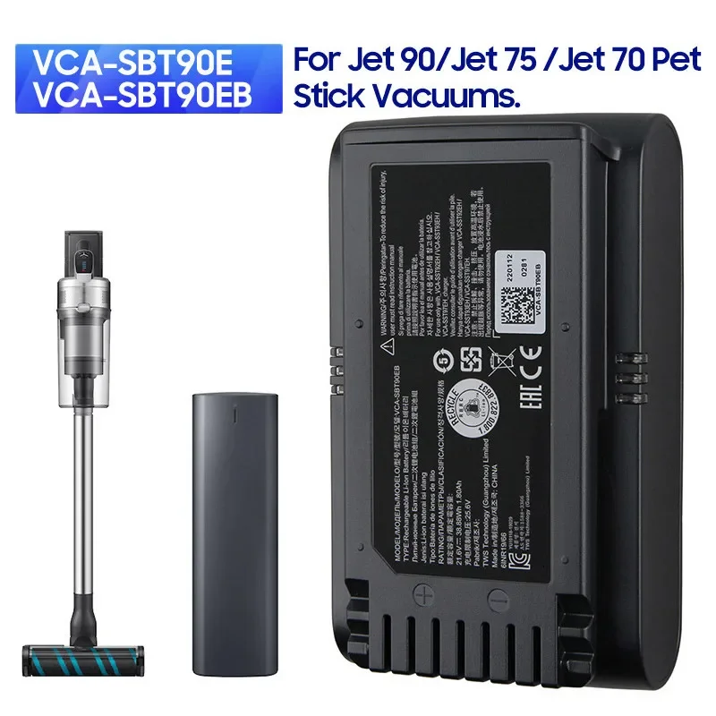 Vacuum Cleaner Battery VCA-SBT90E VCA-SBT90EB VCA-SBT90 VCA-SBTA60 For Samsung Jet 70 Pet Jet 90 Stick and Jet 75 60