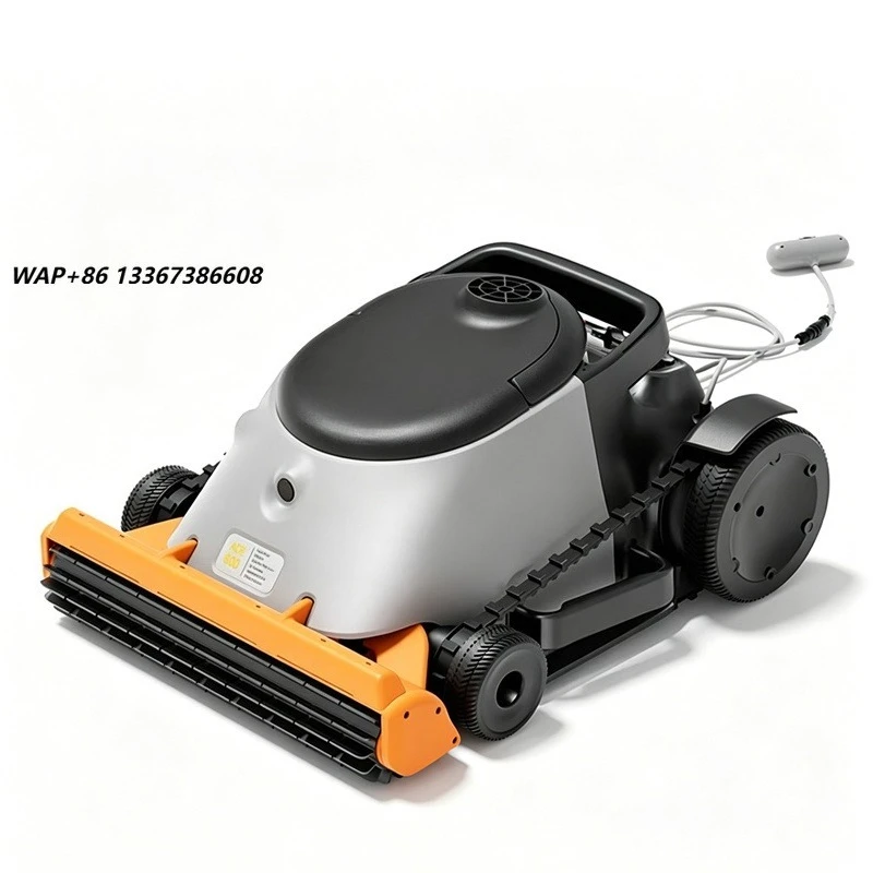 Wall Climbing Robotic Pool Cleaner, Rechargeable Swimming Pool Vacuum Cleaner for Inground Pools, Cleans Floor, Wall