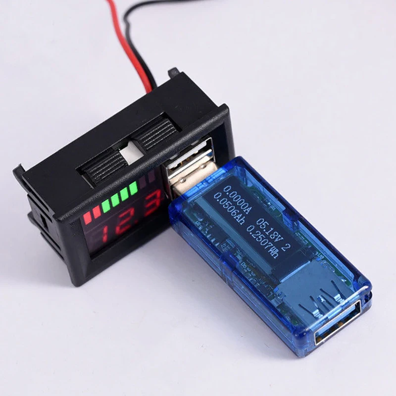 New Car 12V Battery Voltage Digital Display Meter LED Voltmeter Charge Level Indicator For Lead acid Lithium Auto Accessory