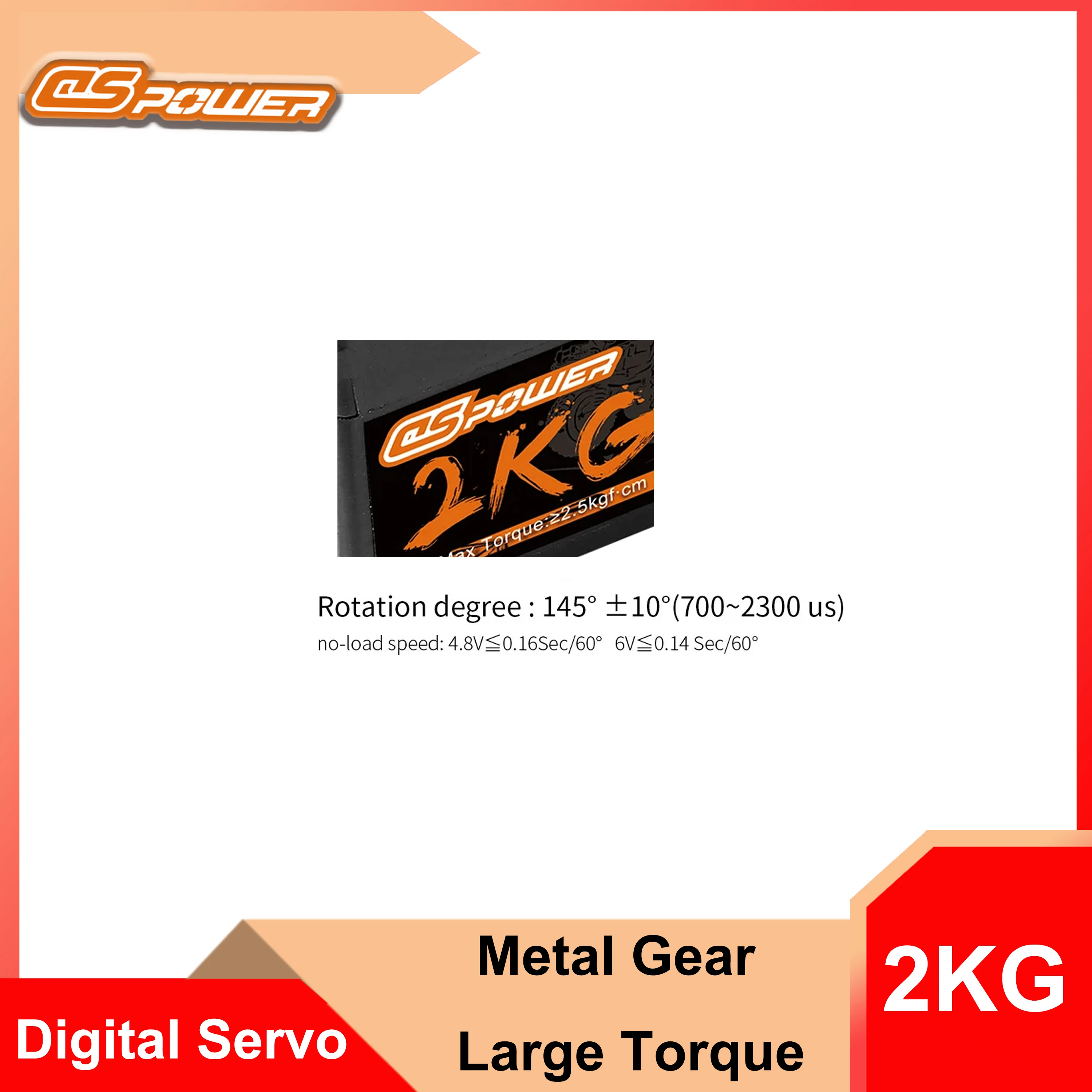 DSpower 2kg Digital Servo 25T Metal Arm Metal Gear Waterproof for 1/12 1/14 RC Car Helicopter Robot Model Accessories Wltoys