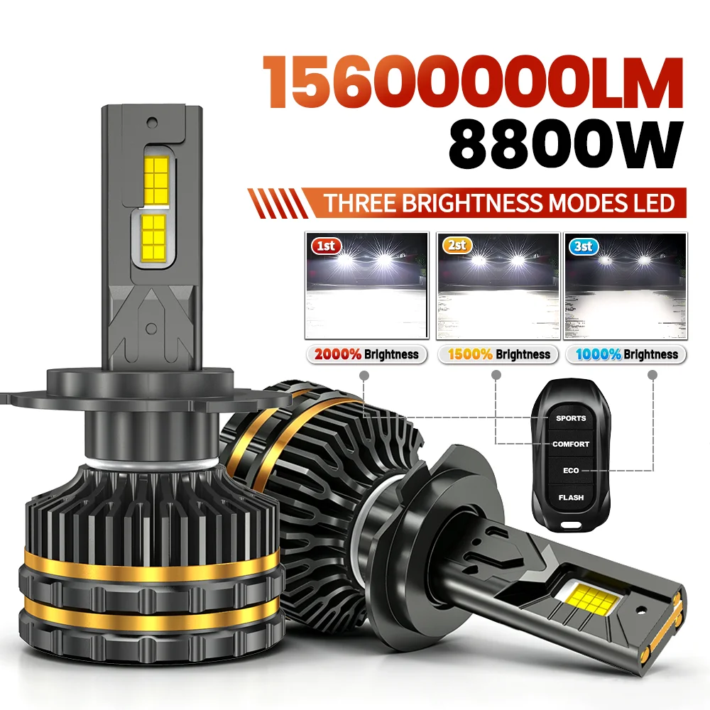 H7 H4 H11 LED CANBUS Headlight 15600000LM Adjustable Headlamp H1 HB3 9005 HB4 9006 9007 H13 9012 LED Car Lights 6000K Auto Bulbs