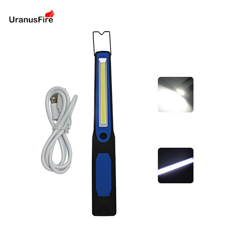 Rechargeable Work Light COB Outdoor Camping Inspection Light Lamp USB Charging Magnetic Hand Torch Portable COB led Flashlight