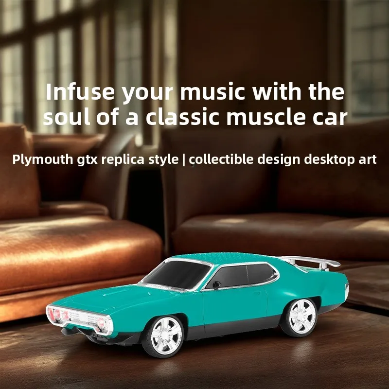 Bluetooth Speaker Plymouth Car Model Ornament Tf Card Desktop Portable Audio Player Gift Supply