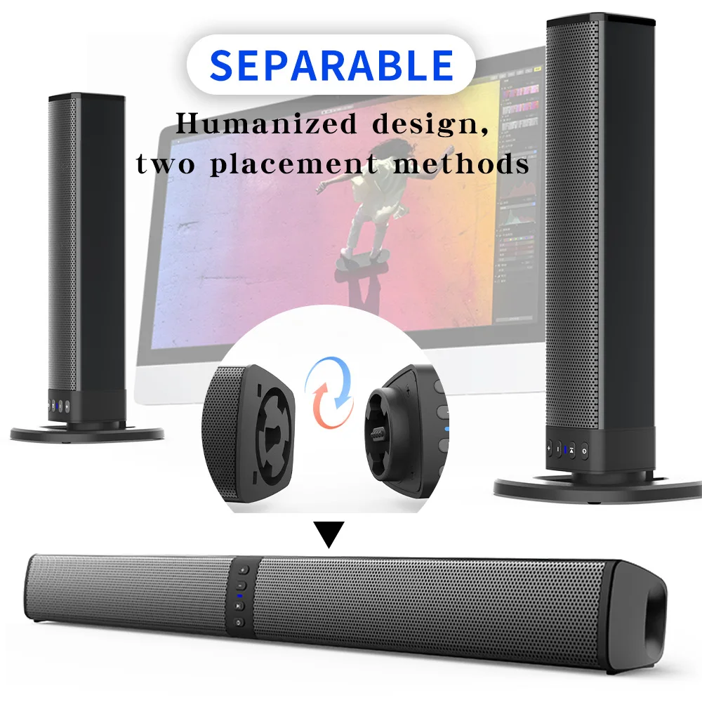 Detachable Soundbar Bluetooth Speaker Home Outdoor Tv Computer Soundbar Audio Equipment Supply
