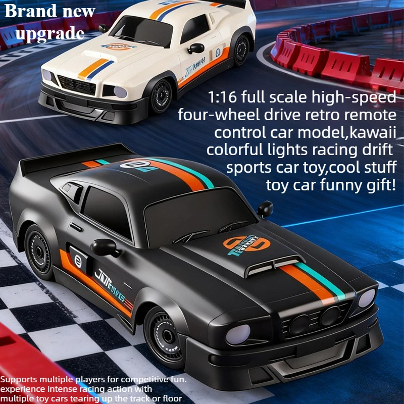 Cool Stuff Toy Car Funny Gift-1:16 High-speed 4WD Rc Drift Car,Remote Control Car,Kawaii Colorful Lighting Rc Cars,Toys for Boys