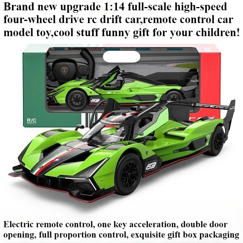 Cool Stuff Toy Car Funny Gift-1:14 Full Scale High-speed 4WD Rc Drift Car,Remote Control Car,Cool Sticker Rc Cars,Toys for Kids