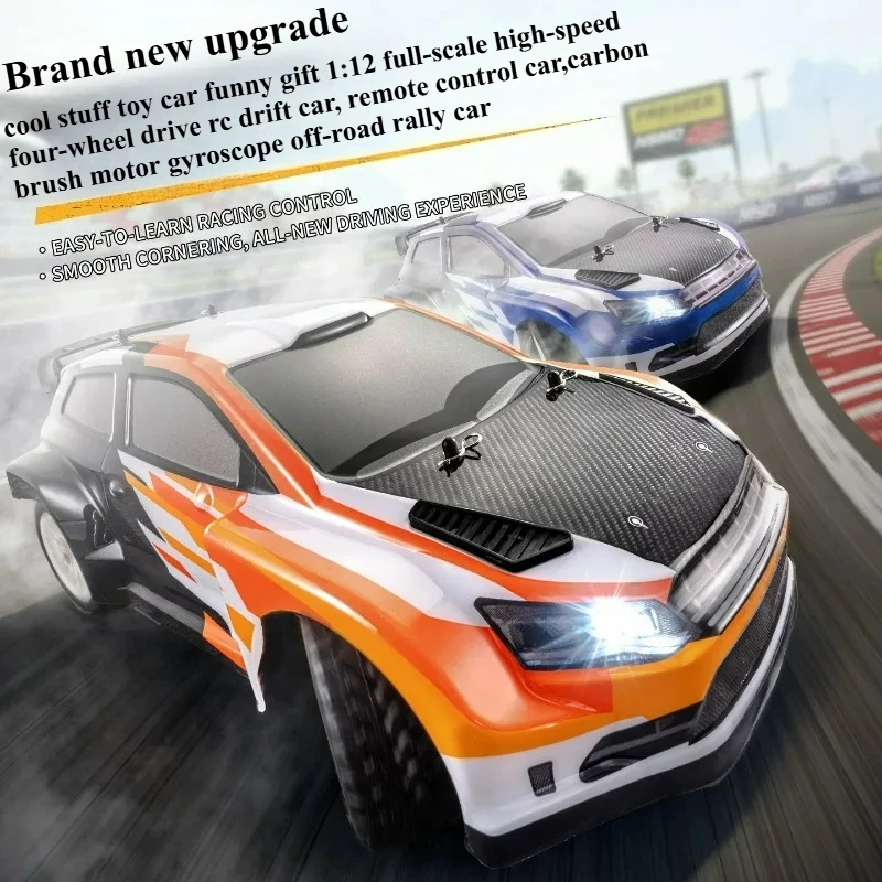 Cool Stuff Toy Car Funny Gift-1:12 Full Scale 4WD Rc Drift Car,Remote Control Car,Kawaii Gyroscope Rally Rc Cars,Toys for Kids