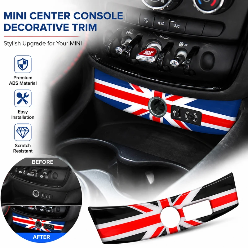 Car Cigarette Lighter Cover Trim Car Styling Accessories Panel Decorative for MINI Cooper Clubman F54 2025 2024 2023 2022 2021